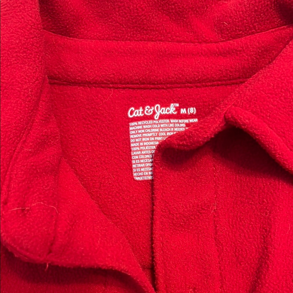 Vibrant Red Button-Up Shacket - Picture 3 of 4